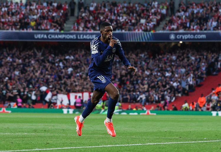 Ousmane Dembele is doubtful to play for PSG when they face Arsenal for their Champions League semi-final clash