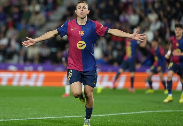 西甲联赛 第60分钟，费尔明扫射破门，帮助巴萨反超比分。