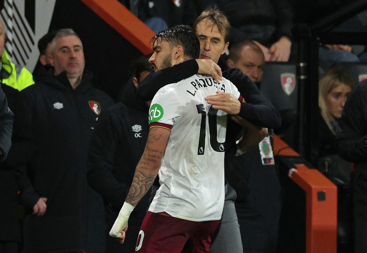 Lucas Paqueta may not be included in West Ham's starting line-up in their Premier League game vs Manchester United