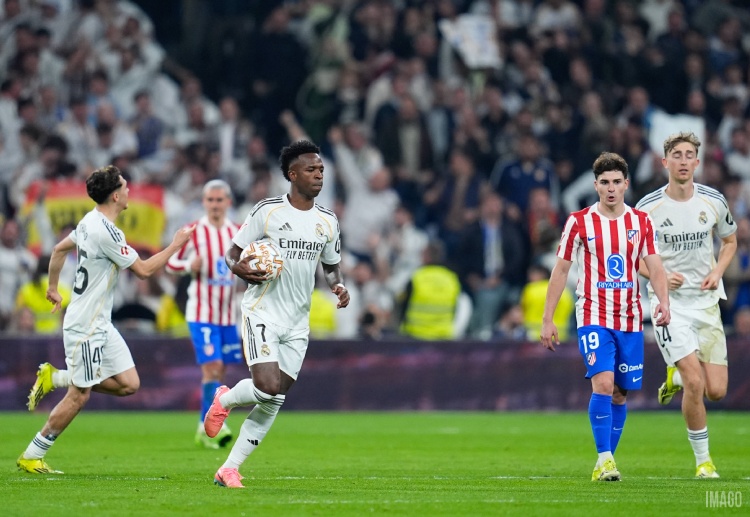 Vinicius Junior has scored a 72nd-minute goal to give Real Madrid a 3-2 La Liga win over Atletico Madrid