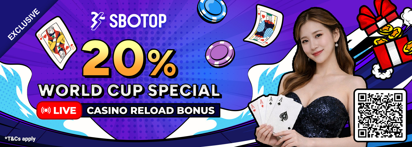 20% World Cup Special Live Casino Reload Bonus
